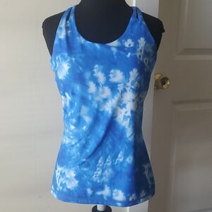 Blue Tie-Dye Women's Tank Top